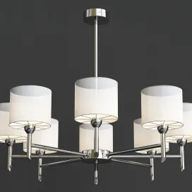 Hanging chandelier with shades delux